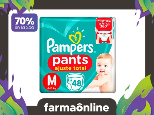 PAMPERS - Pañales pants talle m (48 unidades)
