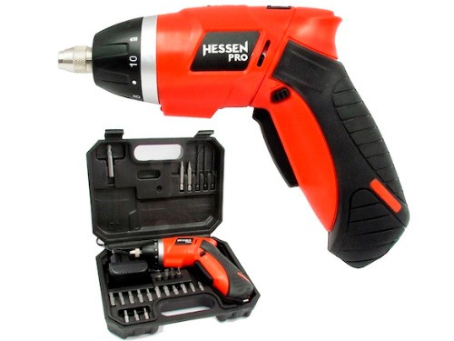KIT ATORNILLADOR 3.6V + 24 ACCESORIOS HESSEN 016-1515
