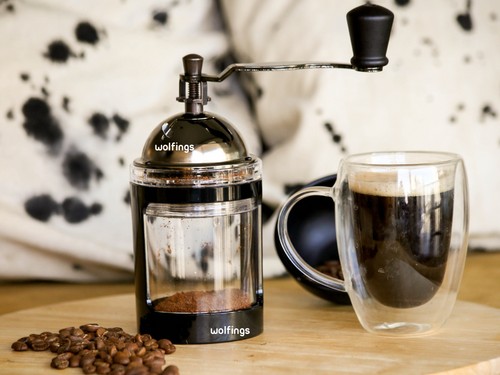 Molinillo Cafe Manual Con Muelas Granos Semillas Premium