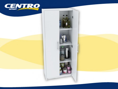 DESPENSERO DE MELAMINA BLANCO CON 2 PUERTAS CENTRO ESTANT