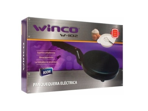 Panquequera Electrica Winco 800w Antiadherente +batidor+bow