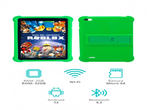 Combo Tablet Kids 7" 32gb 2Gb Android 12 Funda silicona + Auriculares