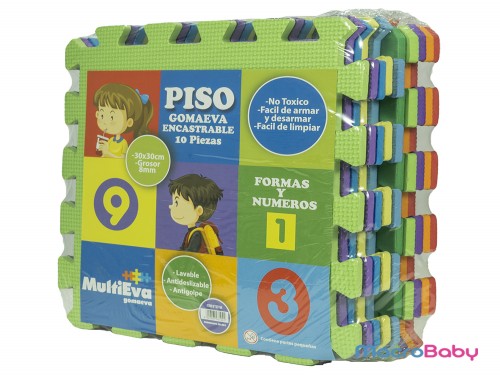 PISO GOMA EVA ANTIGOLPES DIDACTICO NUMEROS Y FORMAS