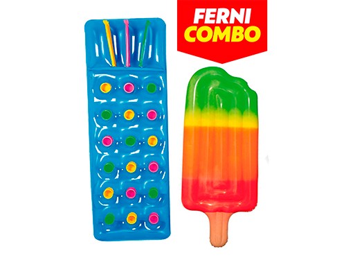 Combo colchoneta porta vasos más colchoneta con forma de palito helado