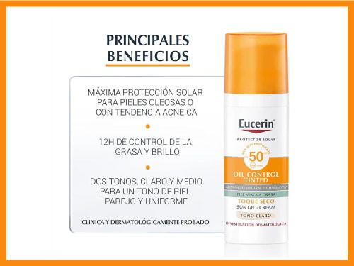 Sun Face Oil Control fps 50+ Tono Medio Eucerin 50 ml