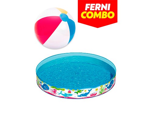 Combo Pileta Bestway rígida 152x25cm más pelota inflable