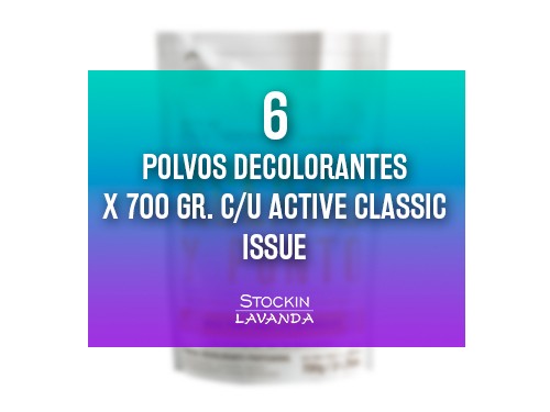 6 Polvos Decolorantes x 700 gr c/u Active Classic ISSUE