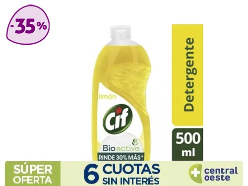Detergente Cif Limón Bioactive x500ml