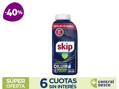 Jabón Liquido Skip Para Diluir Con Bio Enzimas x500ml