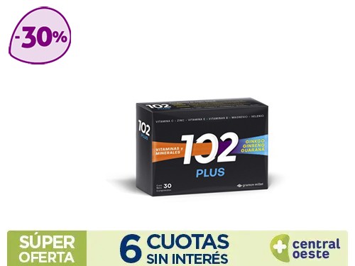 102 Suplemento Dietario x 30 Uni Plus Vitamina B