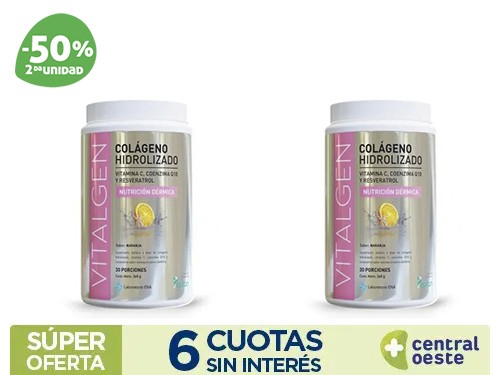 Suplemento Dietario Vitalgen x360gr Colageno Hidrolizado Naranja