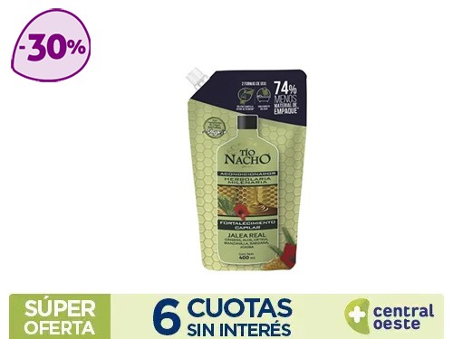 Acondicionador Tío Nacho Herbolaria Recargable Repuesto x400ml