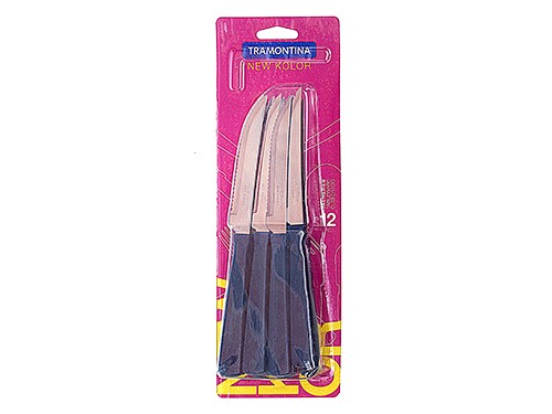 Cuchillos Tramontina Mesa New Color Az 12 Un