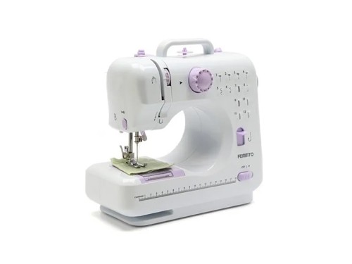 Mini Máquina De Coser Recta Femmto Hlt12 Portable Blanca 220v
