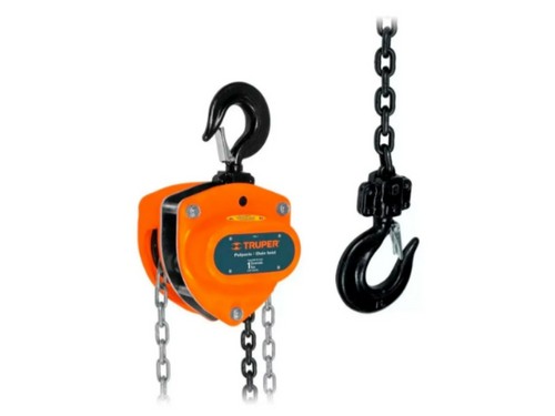 Aparejo Cadena Manual 1 Tn 3 Mts Truper 16824 Poliplasto