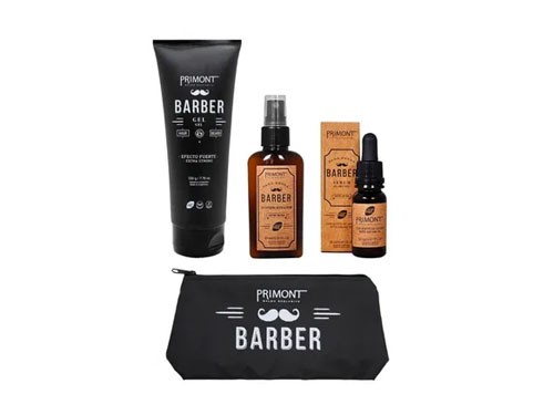 Primont Barber Kit Completo Shampoo Gel Cera Barbería Pelo