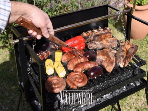 Parrilla Plegable #2, 60x40cm ideal para camping, se hace valija.