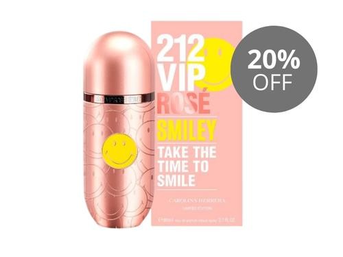 PERFUME IMPORTADO 212 VIP ROSE SMILEY EDP 80 ML CAROLINA HERRERA