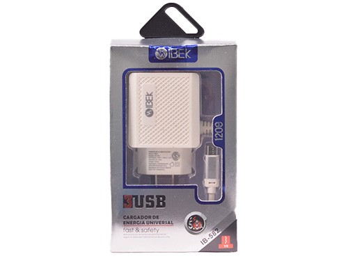 CARGADOR IBEK IB-583 MICRO USB -POR MAYOR-