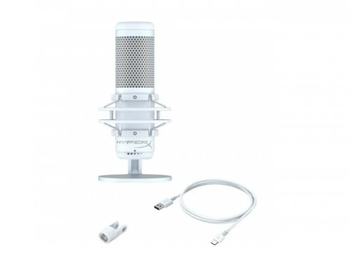 Micrófono Condensador Hyperx Quadcast S Streaming White Rgb