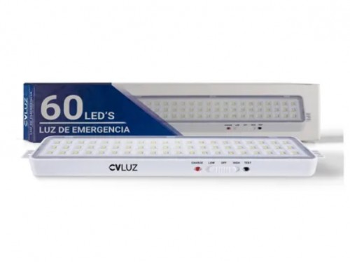 Luz De Emergencia 60 Leds Slim Batería Litio 220v Compacta
