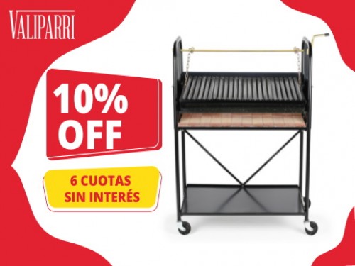 Parrilla Rodante #4, 80x45cm con ladrillos refractarios en el piso