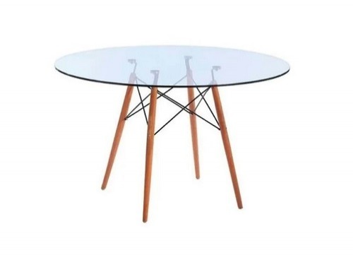 Mesa redonda eames vidrio 110cm
