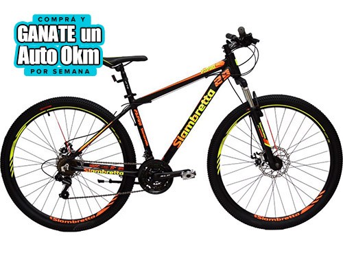 Bicicleta SIAMBRETTA Rodado 29 Mountain Bike Negro/Naranja MTB 25 PRO