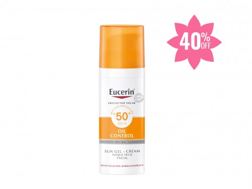 Protector Solar Facial Gel Crema Toque Seco Color SPF 50+ Eucerin