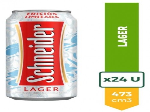 Cerveza Schneider Rubia Lata 473ml Pack X24