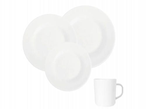 Vajilla Set 16 Piezas De Vidrio Templado Opal Cocina