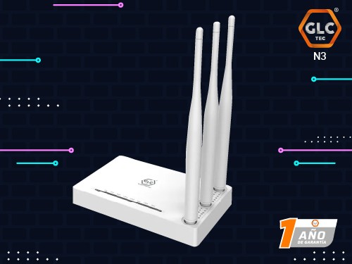 Router WiFi 3 Antenas MU-Mimo 5dbi 300mbps WPS 2,4ghz GLC