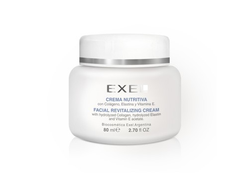 Crema facial nutritiva colageno elastina y vitamina E Exel