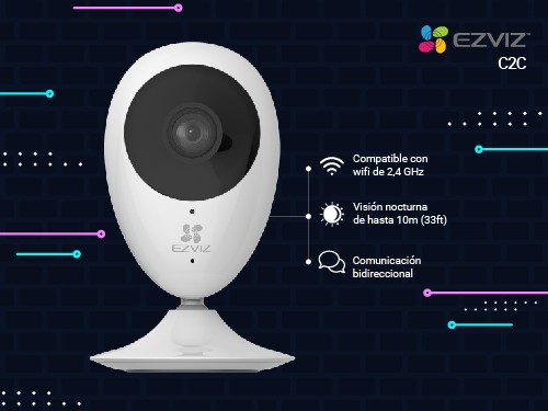 Kit x2 Camara de Seguridad WiFi C2C 1080p Mini Interior H265 Ezviz