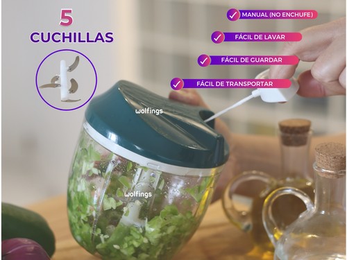 Picadora Manual Verduras Y Vegetales Multi Procesadora