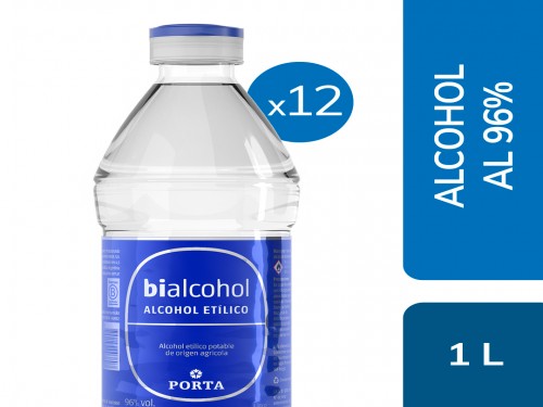 12 unid. Alcohol al 96% 1000ml