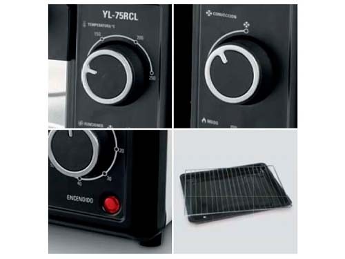 Horno De Mesa Eléctrico Ultracomb Uc-80cl 80l Marrón 220v