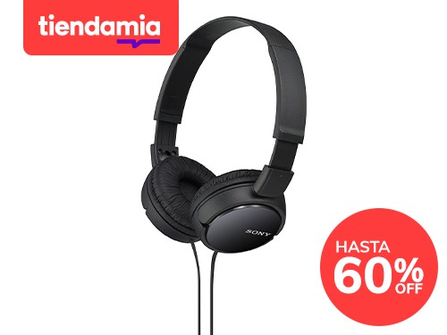Auriculares supraaurales con cable de la serie ZX de Sony, negros MDR-