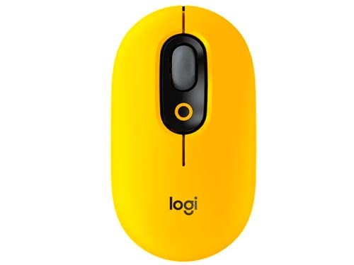 Mouse Logitech Pop Wireless Black Yellow Usb Bluetooth