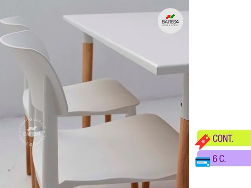 Juego Mesa 120x80 + 4 Sillas Milán | BAIRES4
