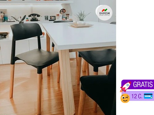 Pack x 4 Sillas MILÁN Apilables 12 CUOTAS | BAIRES4