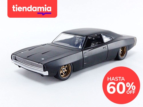 Jada Toys Fast & Furious F9 1:24 1968 Dodge Charger Coche fundido a pr