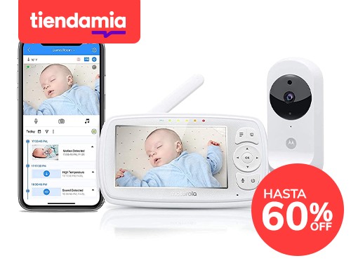 Monitor de video para bebés Motorola Ease44connect Wi-Fi con pantalla