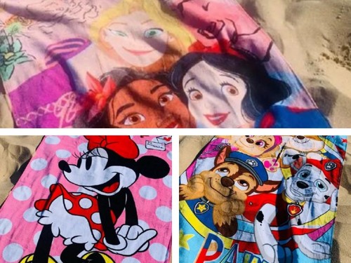 Toallón Infantil 100% Algodón Piñata Stitch Mickey Minnie Princesas y