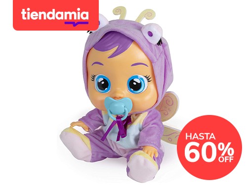 Pijama Cry Babies Dragon Fly para muñeca bebé, morado (la muñeca se ve