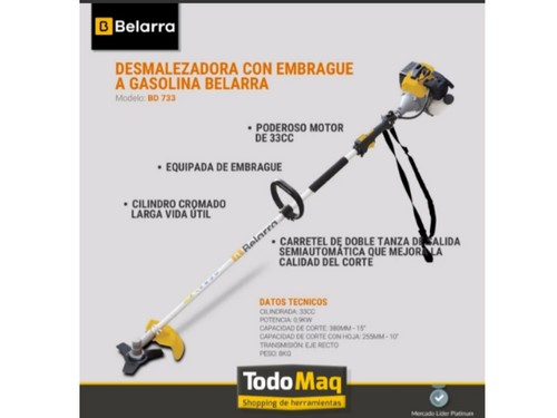 Desmalezadora Belarra Bd733 A Explosión Con Embrague 33cc
