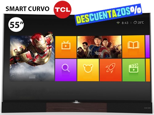 Televisor Led Smart 55" 4K Curvo Tcl