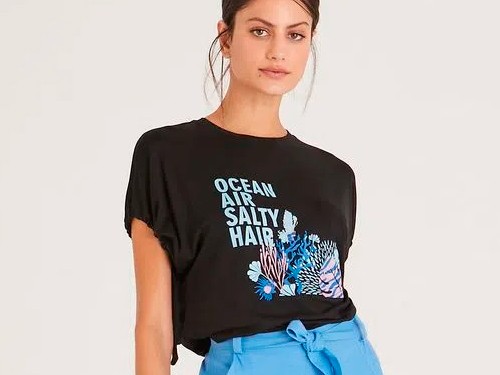 REMERON NEGRO MANGA CORTA OCEAN