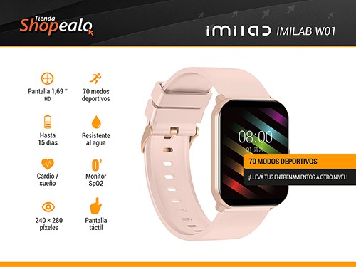 Smartwatch Reloj Inteligente Imilab W01 Rosa Spo2 Cuotas