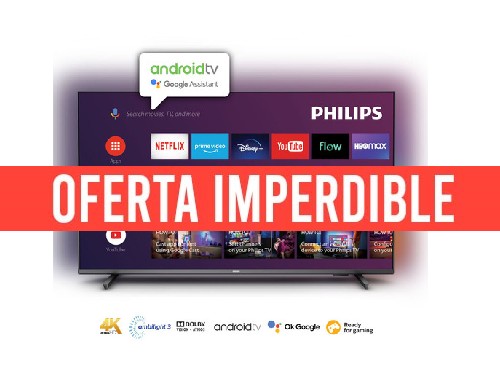 SMART LED ANDROID TV PHILIPS 65 PULGADAS 4K UHD 65PUD7906/77